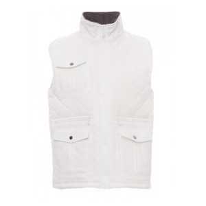 Kamizelka ocieplana pikowana PAYPER GATE, biały