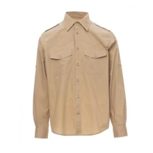 Koszula męska z pagonami PAYPER TROPHY, jasnobrązowy