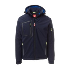 Kurtka softshell ocieplana PAYPER STREAM PAD, Granatowy/Niebieski