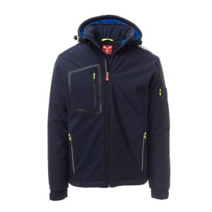 Kurtka softshell ocieplana PAYPER STREAM PAD, Granatowy/Niebieski