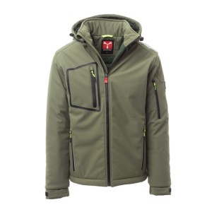 Kurtka softshell ocieplana PAYPER STREAM PAD, Zielony/Czarny