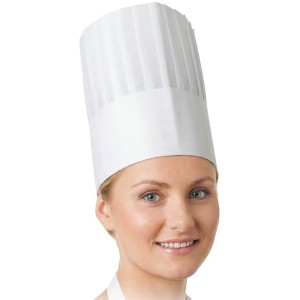 Czapka kucharska CZCOOK-KITCHEN 10 szt., biały