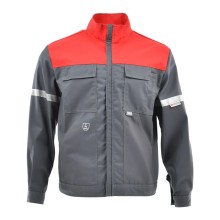 Bluza robocza SARA PIORUN (NEW), ciemnoszary/czerwony
