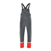 Spodnie ogrodniczki robocze SARA PIORUN (NEW), ciemnoszary/czerwony