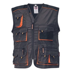 Kamizelka CERVA EMERTON, czarny/pomarańczowy