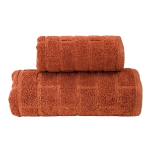 Ręcznik frotte BRICK 50x90, karmelowy
