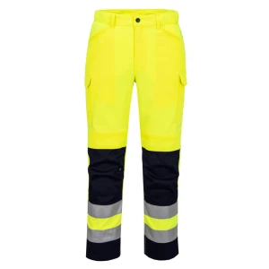 Spodnie do pasa bojówki ostrzegawcze Portwest T143, żółty