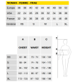 Tabela rozmiarów Kurtka damska DIADORA INCREASE (152311 20010) kremowa