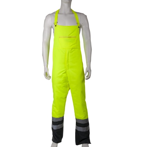 Spodnie ogrodniczki HI-VIS ocieplane, ostrzegawcze CONSORTE MARS żółte