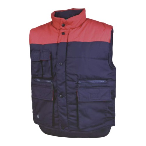 Kamizelka ocieplana Delta Plus SIERRA granatowo czerwona