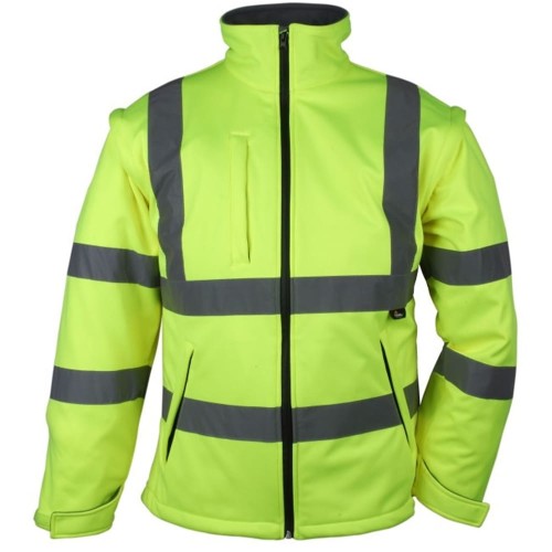 Kurtka softshell ostrzegawcza HI-VIS Vizwell VWJK176Y żółta