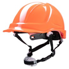Pomarańczowy hełm POLSTAR ABS 4 PKT. PASEK PODBR. + ŚRUBA