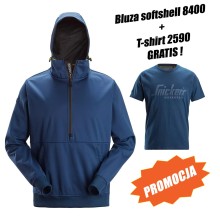 Bluza softshell SNICKERS 8400 + T-Shirt 2590 Granatowe