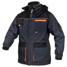 Kurtka ocieplana długa SARA POSEJDON (1-08-720-26-36) Grafitowa