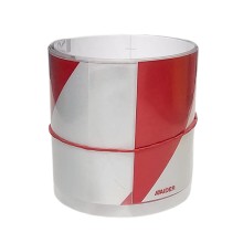 Taśma odblaskowa biało-czerwona PO-02 8x98cm