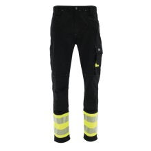 Spodnie w pas SARA ACTIFLEX NEO (1-05-305-25-27) Czarny/Żółty