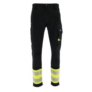 Spodnie w pas SARA ACTIFLEX NEO (1-05-305-25-27) Czarny/Żółty