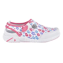 Buty chodaki damskie SAFETY JOGGER LINA, biały/wzór kwiaty