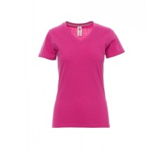 Koszulka damska PAYPER V-NECK, Ciemny róż