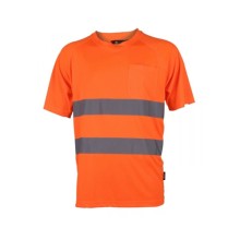 Koszulka T-shirt ostrzegawczy BETA VIZWELL VWTS01-BO - odblaskowy - pomarańczowy