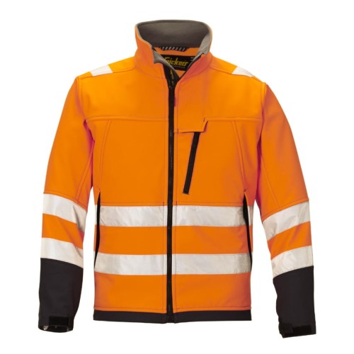 Kurtka ostrzegawcza softshell Snickers 1213 5558 pomarańczowa