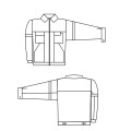 Bluza robocza SARA PIORUN SPECJAL (10-415-70) antystatyczna, szaro czerwona
